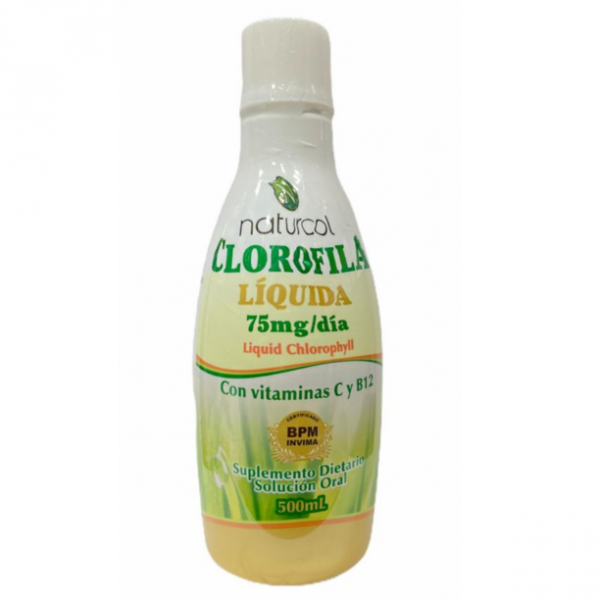 CLOROFILA LIQUIDA CON VITAMINA C Y VITAMINA B12 FCO X 500 ML