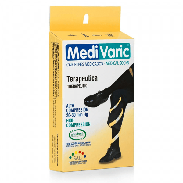 MEDIA  DE  CIERRE COMPRESION 15-20 CAFE TALLA  L