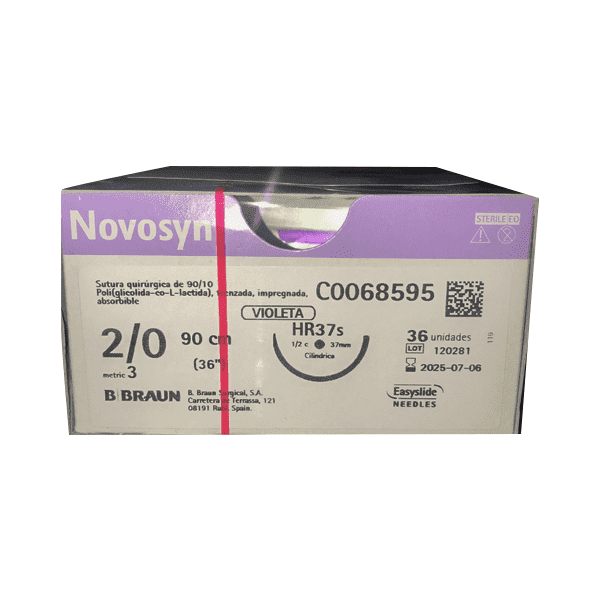 NOVOSYN VIOLETA 2/0 HR37S X 90CM BRAUN