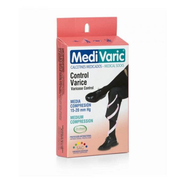 MEDIA DE COMPRESION CALCETIN COM. MEDIA 15-20 TALLA L CAFÉ REF. 3323P0307
