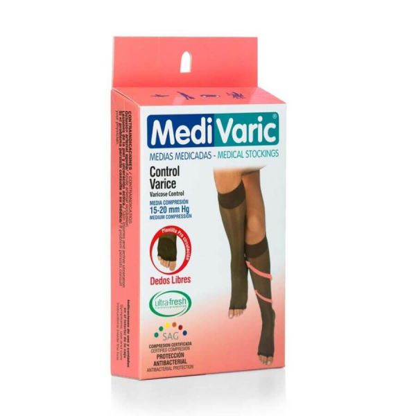 MEDIA DE COMPRESION DAMA TRANS. RODILLA COM. MEDIA 15-20 DL TALLA M SAHARA REF. 1129P0201