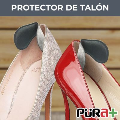 PURA+ PROTECTOR DE TALON LATEX TALLA UNICA COLOR GRIS REF. 0279 X PAR