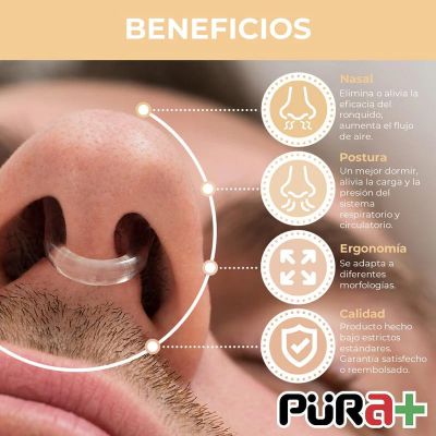 ANTI-RONQUIDO NASAL / RESPIRACIÓN PURA+ X PAR PURA+