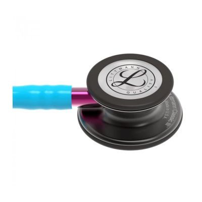 FONENDO 3M LITTMANN 5872 CLASSIC III - CAMPANA DE HUMO, TUBO TURQUESA, VASTAGO ROSA