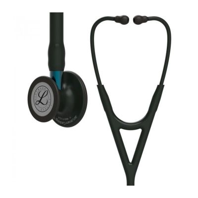 FONENDO 3M LITTMANN CARDIOLOGY IV 6201 - TUBO NEGRO, CAMPANA NEGRA, VASTAGO AZUL