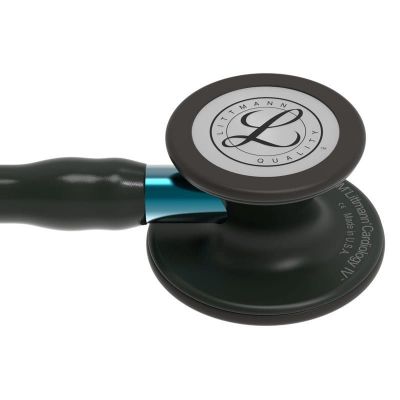 FONENDO 3M LITTMANN CARDIOLOGY IV 6201 - TUBO NEGRO, CAMPANA NEGRA, VASTAGO AZUL