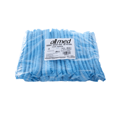 GORRO TIPO ORUGA AZUL NO ESTERIL PAQ X 50 UND SD5A ALLMED REF.300458
