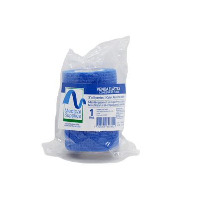 VENDA COHESIVA AZUL 3 X 5 YARDAS - MEDICAL SUPPLIES CORP. S.A.S