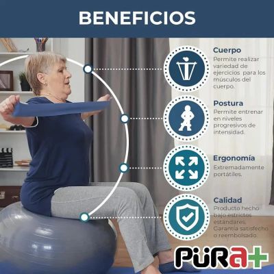 BANDA ELASTICA FISIOTERAPIA FUERTE MORADA X UND PURA+