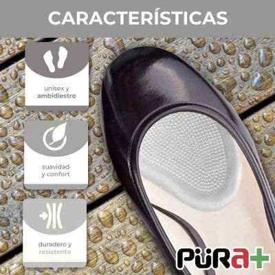 PURA+ PUNTERA SILICON GEL TALLA UNICA COLOR TRANSPARENTE REF. 0149 X PAR