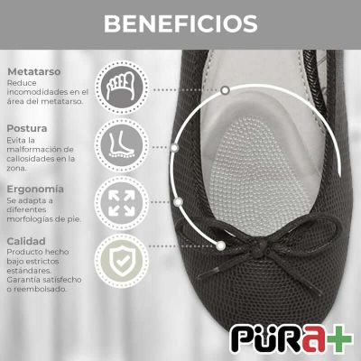 PURA+ PUNTERA SILICON GEL TALLA UNICA COLOR TRANSPARENTE REF. 0149 X PAR